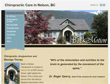 Tablet Screenshot of nelsonchiropractor.com